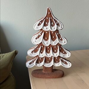 T.J.Maxx Brown and White Gingerbread Tree Decor